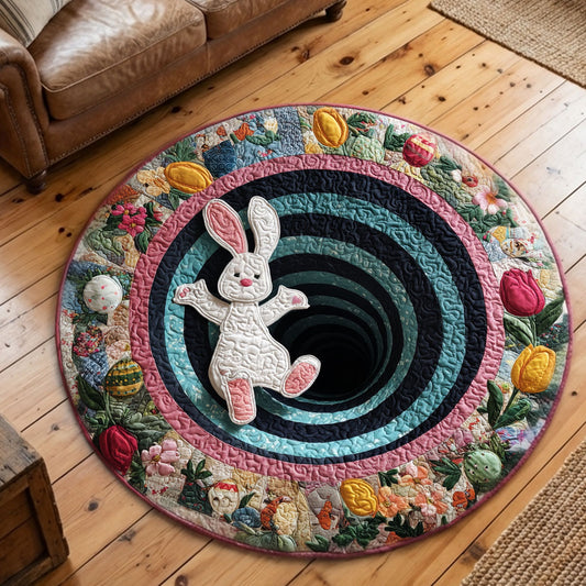 Enchanted Rabbit Hollow Quilted Round Mat NCU0PT11496