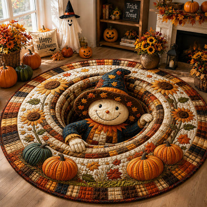 Enchanted Scarecrow Vortex Quilted Round Mat NCU0HH2071