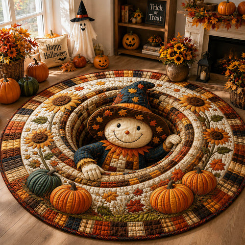 Enchanted Scarecrow Vortex Quilted Round Mat NCU0HH2071