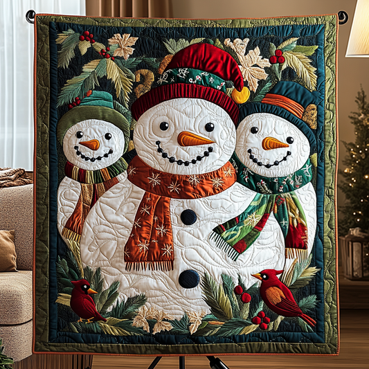 Enchanted Snowman Quilted Blanket NCU0VH1259