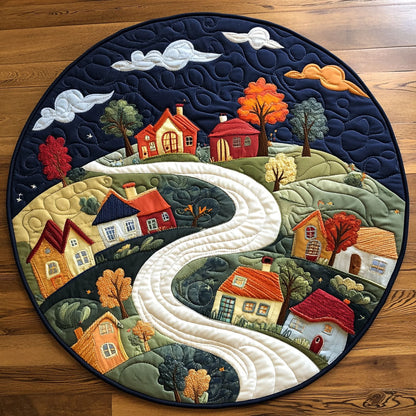 Enchanted Spiral Quilted Round Mat NCU0NT7320