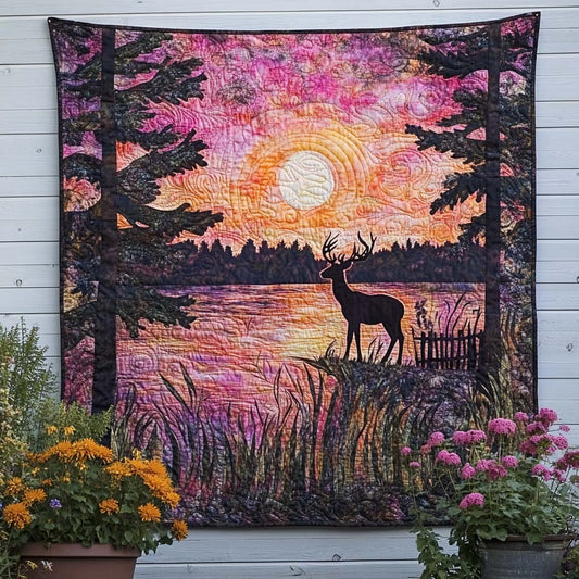Enchanted Stag Quilted Blanket NCU0NT8116