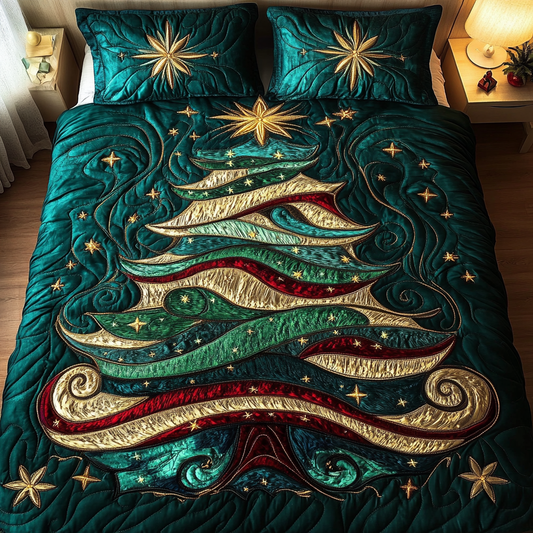 Enchanted Tree 3-Piece Quilted Bedding Set NCU0VH394