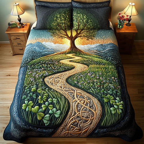 Enchanted Tree Symphony 3-Piece Quilted Bedding Set NCU0PT3325