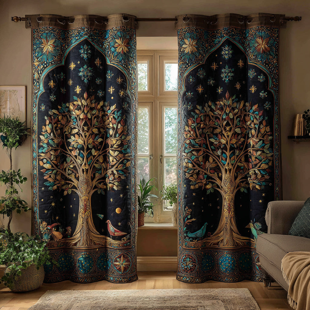 Enchanted Tree of Life Quilted Curtains NCU0HH1061