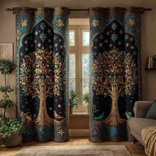 Enchanted Tree of Life Quilted Curtains NCU0HH1061