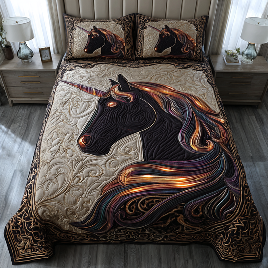 Enchanted Unicorn 3-Piece Quilted Bedding Set NCU0DK8365