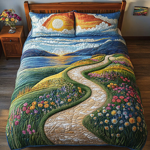 Enchanted Valley 3-Piece Quilted Bedding Set NCU0PT4286