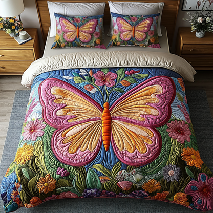 Enchanted Wings 3-Piece Quilted Bedding Set NCU0VH3475