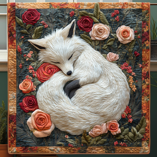 Enchanted Woodland Fox Quilted Blanket NCU0DV2719