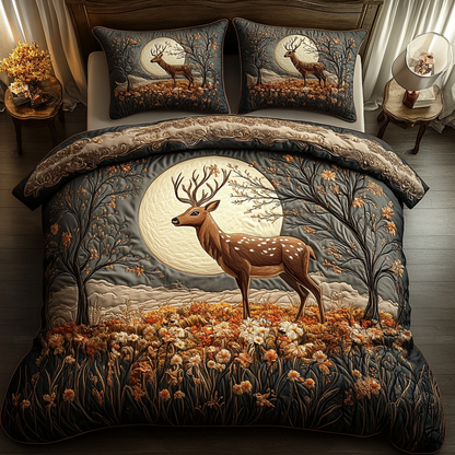 Enchanted Woods 3-Piece Quilted Bedding Set NCU0DV3155