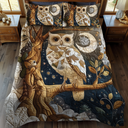 Enchanting Owl 3-Piece Quilted Bedding Set NCU0VL167