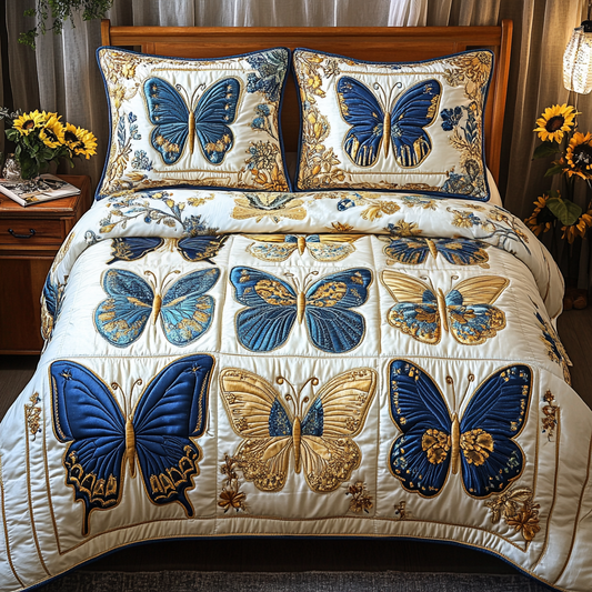 Enchanting Garden 3-Piece Quilted Bedding Set NCU0VL1642
