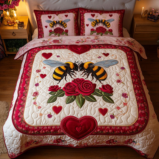 Endless Bond 3-Piece Quilted Bedding Set NCU0NT2658