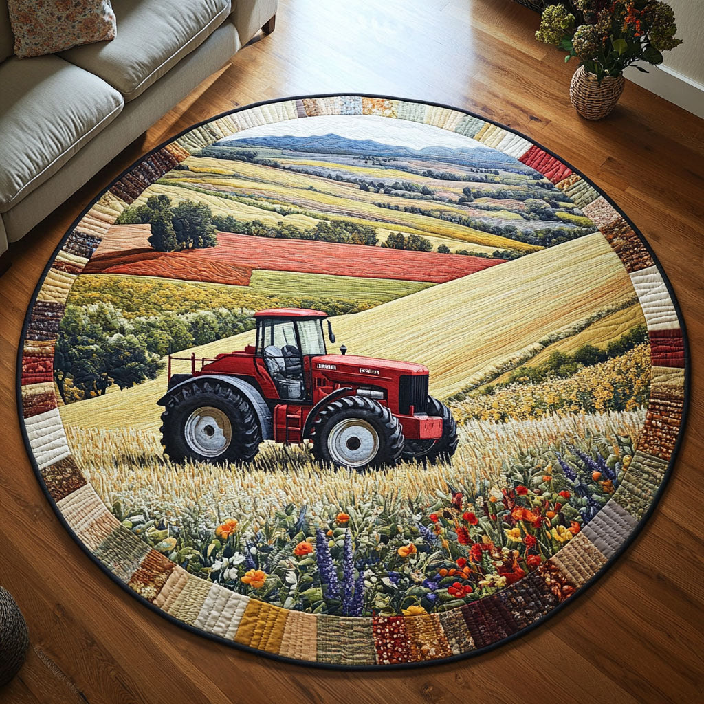 Endless Fields Quilted Round Mat NCU0PT6365