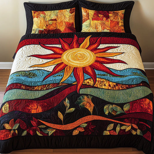 Endless Light 3-Piece Quilted Bedding Set NCU0NT2536