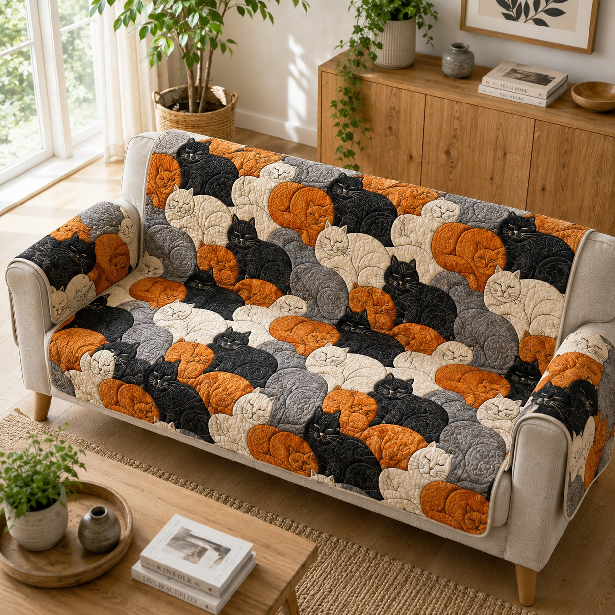 Endless Slumbering Paws Quilted Sofa Cover NCU0VL3904