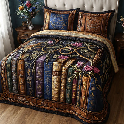 Endless Stories 3-Piece Quilted Bedding Set NCU0PT5909