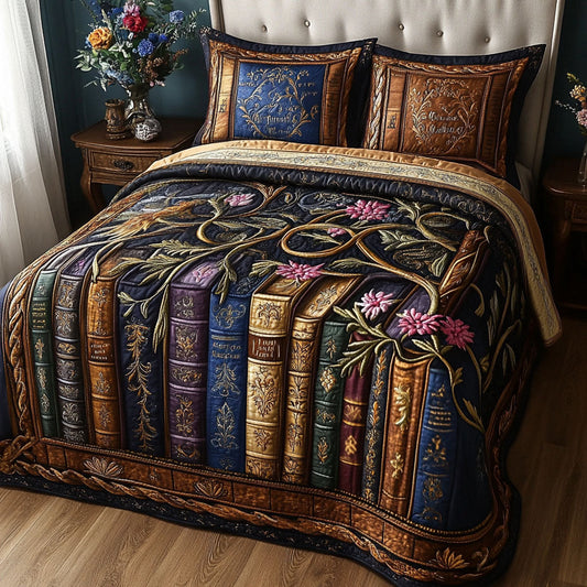 Endless Stories 3-Piece Quilted Bedding Set NCU0PT5909
