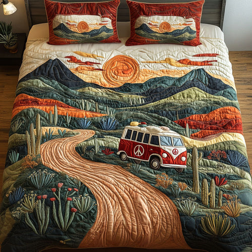 Endless Sunsets 3-Piece Quilted Bedding Set NCU0PT6125