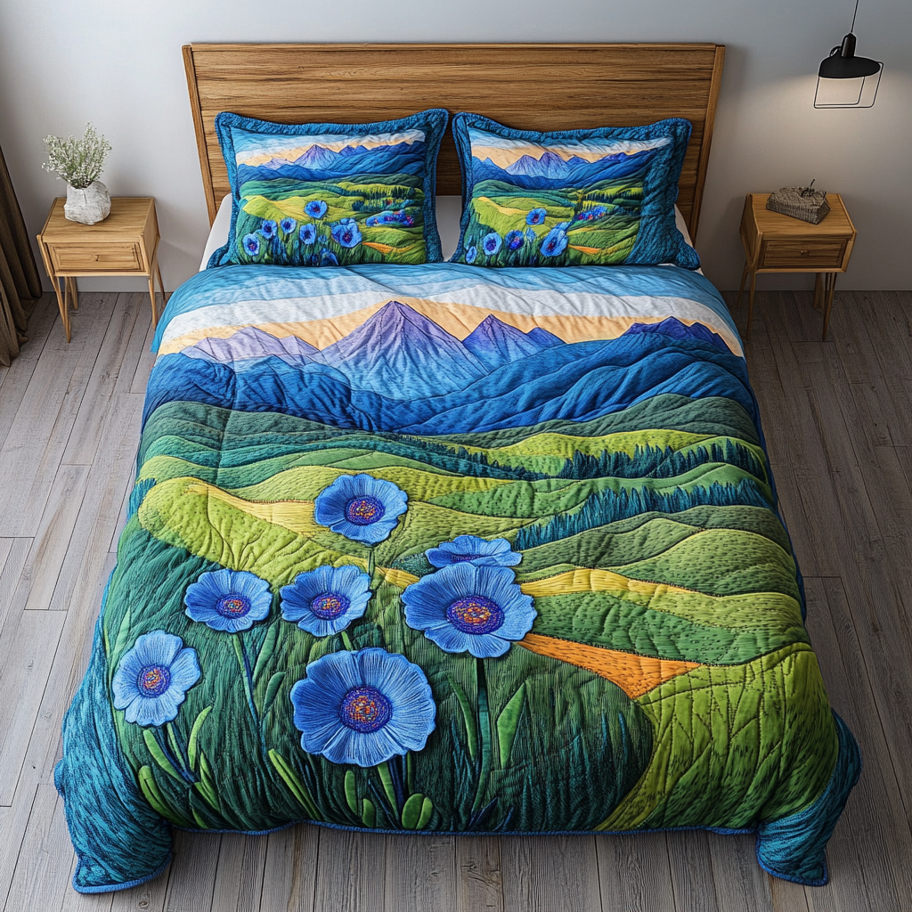Endless Vista 3-Piece Quilted Bedding Set NCU0DK6915