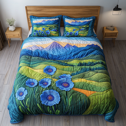 Endless Vista 3-Piece Quilted Bedding Set NCU0DK6915