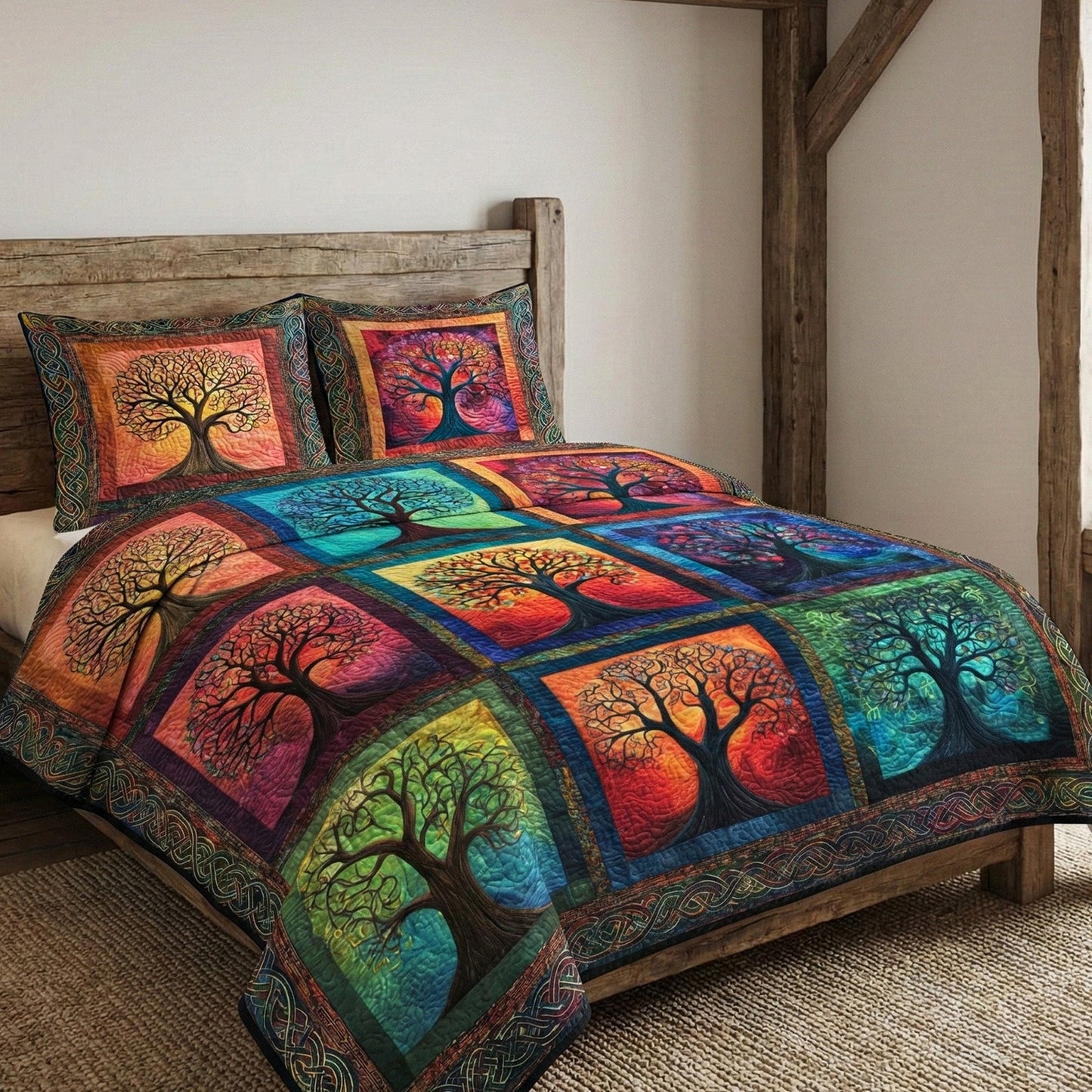 Enduring Roots 3-Piece Quilted Bedding Set NCU0NT12288