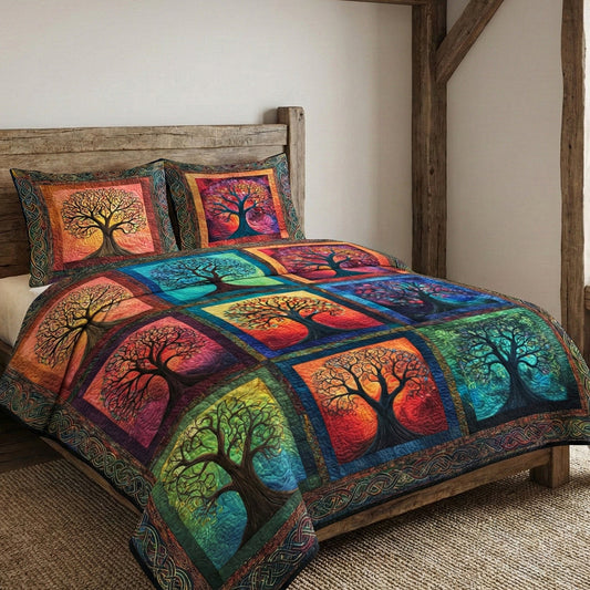Enduring Roots 3-Piece Quilted Bedding Set NCU0NT12288