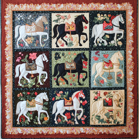 Equestrian Charm Quilted Blanket NCU0VH4252