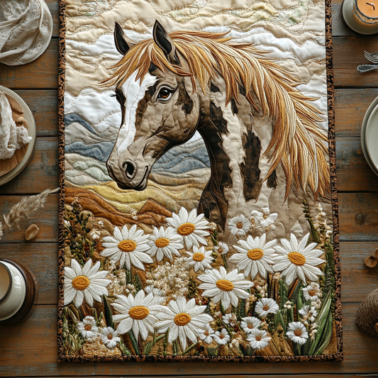 Equestrian Daisy Dreams Quilted Table Runner NCU0DV5001