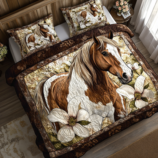 Equine Majesty 3-Piece Quilted Bedding Set NCU0DK6953