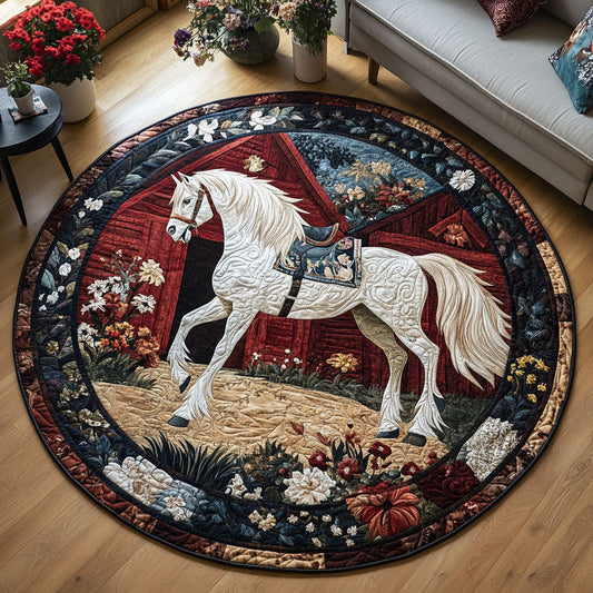 Equine Retreat Quilted Round Mat NCU0PT6615