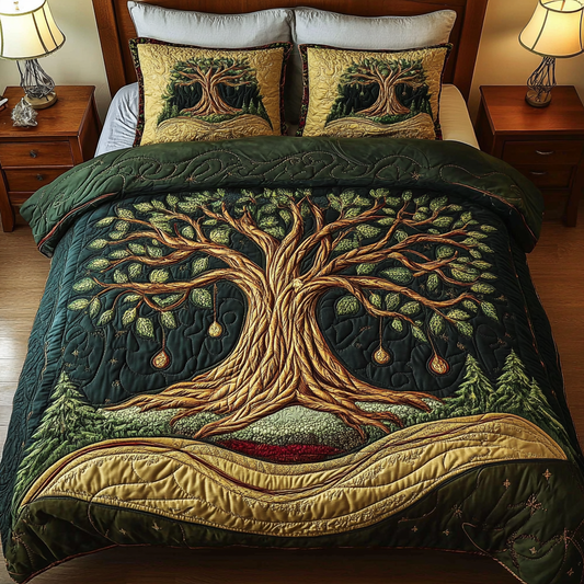 Eternal Bloom 3-Piece Quilted Bedding Set NCU0VH1693