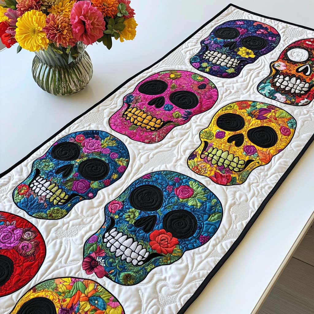 Eternal Bloom Quilted Table Runner NCU0NT7958