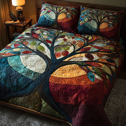 Eternal Branch 3-Piece Quilted Bedding Set NCU0DK11579