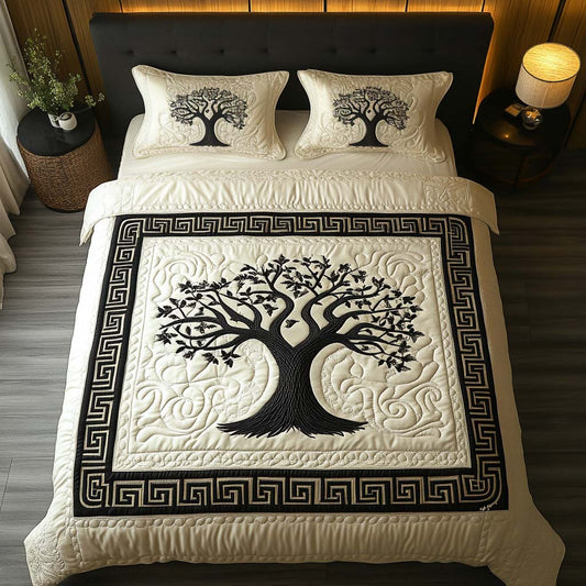Eternal Branches 3-Piece Quilted Bedding Set NCU0NT9635