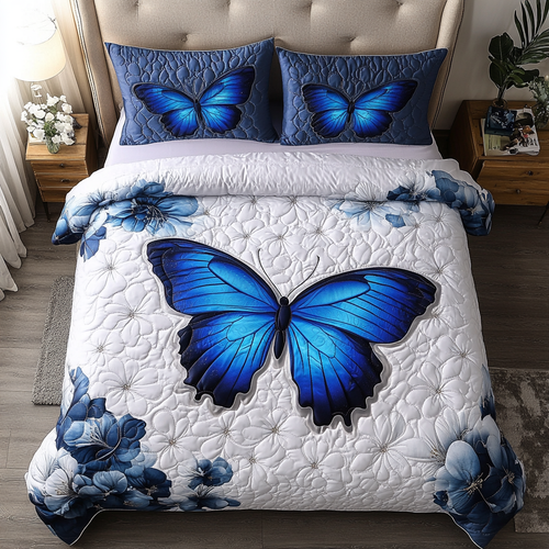 Eternal Butterfly 3-Piece Quilted Bedding Set NCU0DK10745