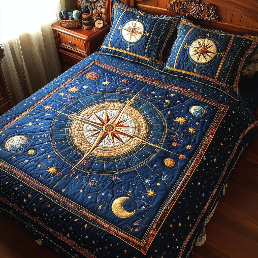 Eternal Compass 3-Piece Quilted Bedding Set NCU0PT3375