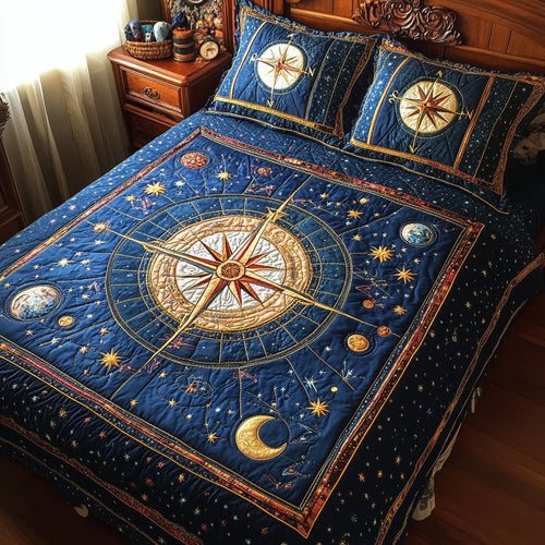 Eternal Compass 3-Piece Quilted Bedding Set NCU0PT3375