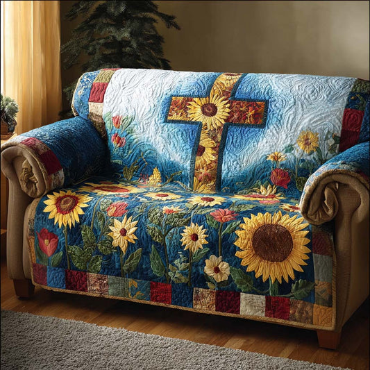 Eternal Cross Shine Quilted Sofa Cover NCU0NT11341