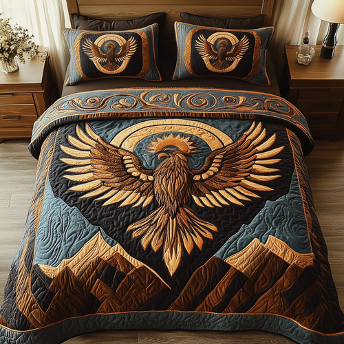 Eternal Flame 3-Piece Quilted Bedding Set NCU0VH2635