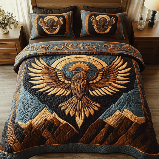 Eternal Flame 3-Piece Quilted Bedding Set NCU0VH2635
