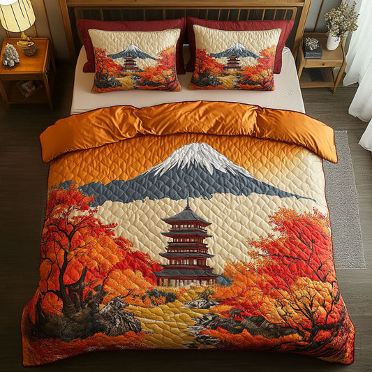 Eternal Fuji View 3-Piece Quilted Bedding Set NCU0NT7383