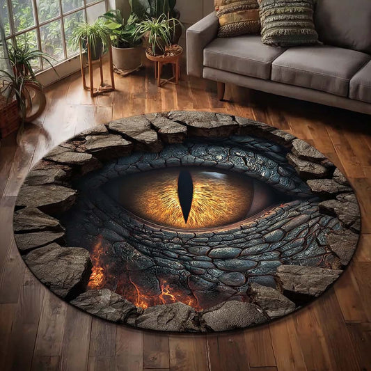 Eternal Gaze Dragon Round Carpet NCU0HH1914