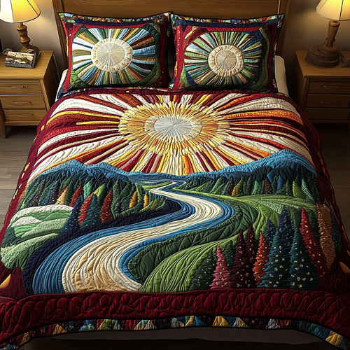 Eternal Glow 3-Piece Quilted Bedding Set NCU0DK4309