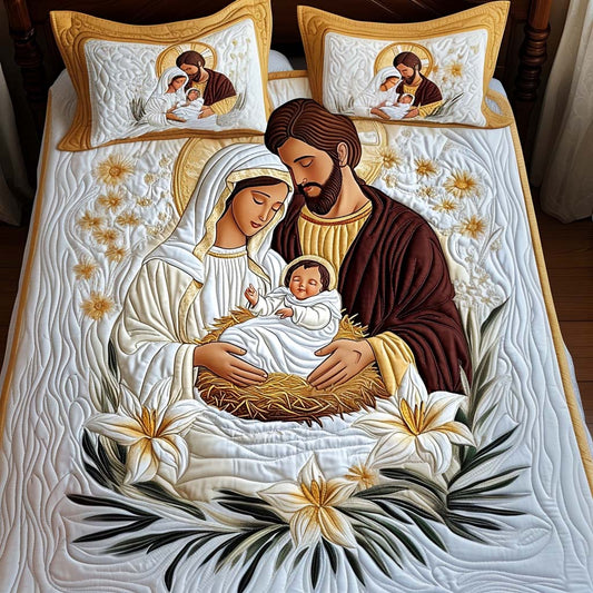Eternal Grace 3-Piece Quilted Bedding Set NCU0NT1821