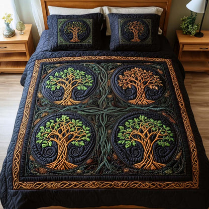 Eternal Growth 3-Piece Quilted Bedding Set NCU0NT2473