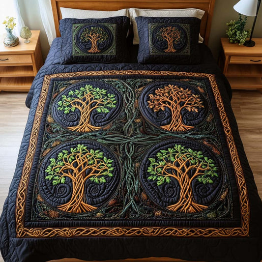 Eternal Growth 3-Piece Quilted Bedding Set NCU0NT2473