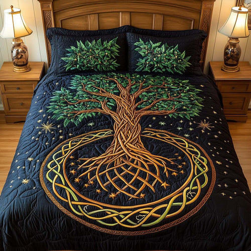 Eternal Growth 3-Piece Quilted Bedding Set NCU0NT7738