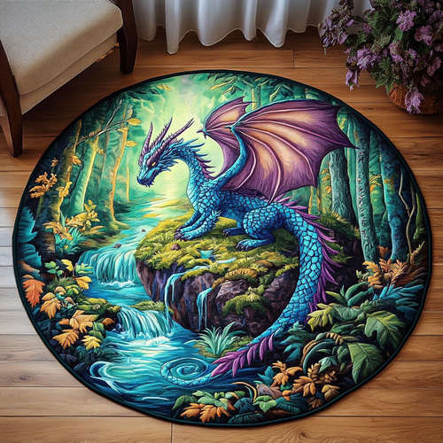 Eternal Guardian Quilted Round Mat NCU0DK1033